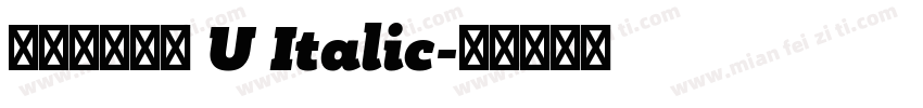 汉仪文润宋韵 U Italic字体转换